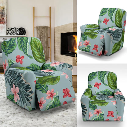 Plumeria Pattern Print Design PM027 Recliner Slipcover-JORJUNE.COM