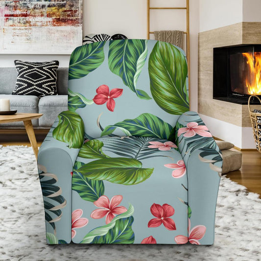 Plumeria Pattern Print Design PM027 Recliner Slipcover-JORJUNE.COM