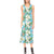 Plumeria Pattern Print Design PM027 Sleeveless Open Fork Long Dress