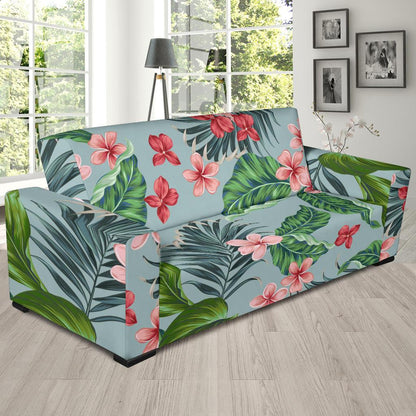 Plumeria Pattern Print Design PM027 Sofa Slipcover-JORJUNE.COM