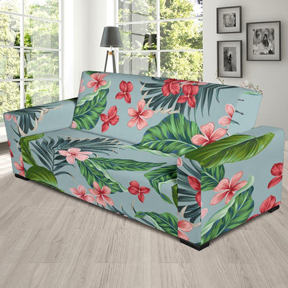 Plumeria Pattern Print Design PM027 Sofa Slipcover-JORJUNE.COM