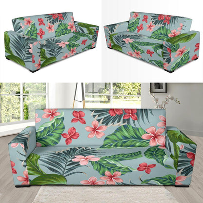 Plumeria Pattern Print Design PM027 Sofa Slipcover-JORJUNE.COM