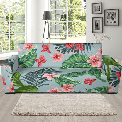 Plumeria Pattern Print Design PM027 Sofa Slipcover-JORJUNE.COM