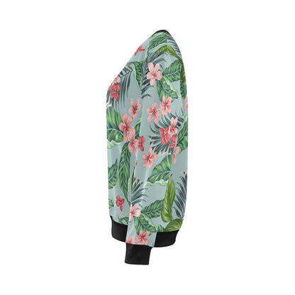 Plumeria Pattern Print Design PM027 Women Long Sleeve Sweatshirt-JorJune