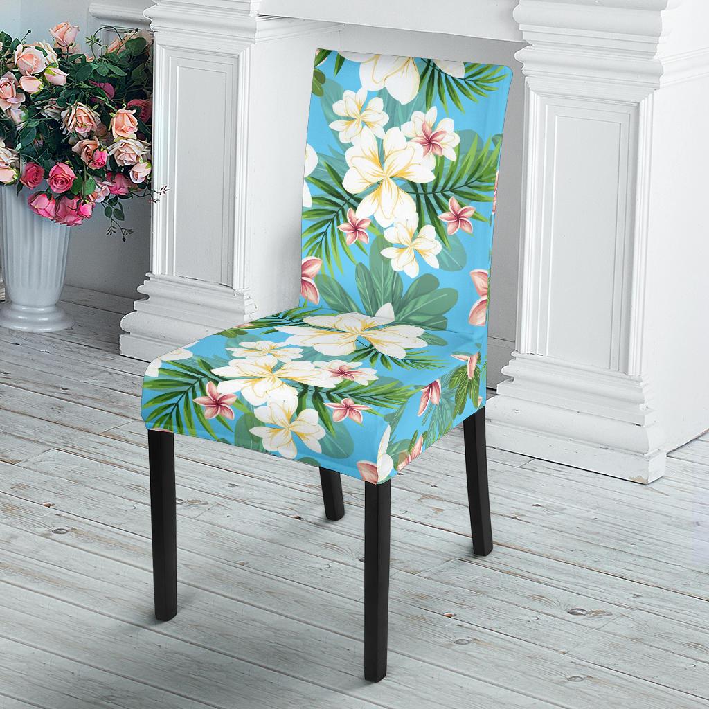 Plumeria Pattern Print Design PM028 Dining Chair Slipcover-JORJUNE.COM