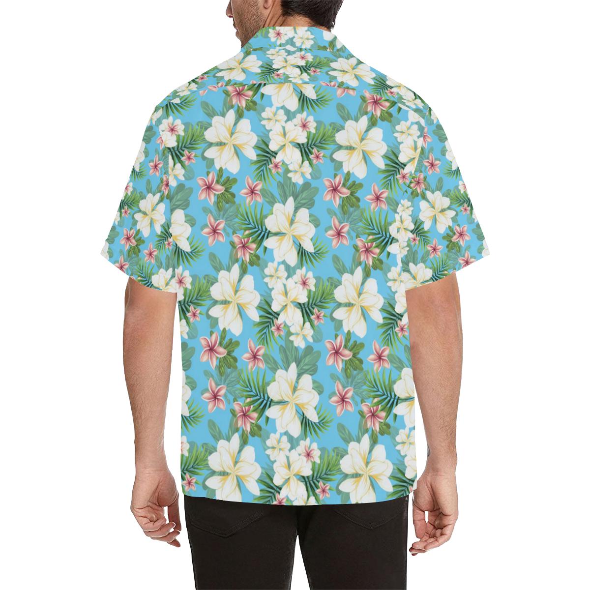 Plumeria Pattern Print Design PM028 Men Hawaiian Shirt-JorJune