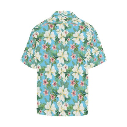 Plumeria Pattern Print Design PM028 Men Hawaiian Shirt-JorJune