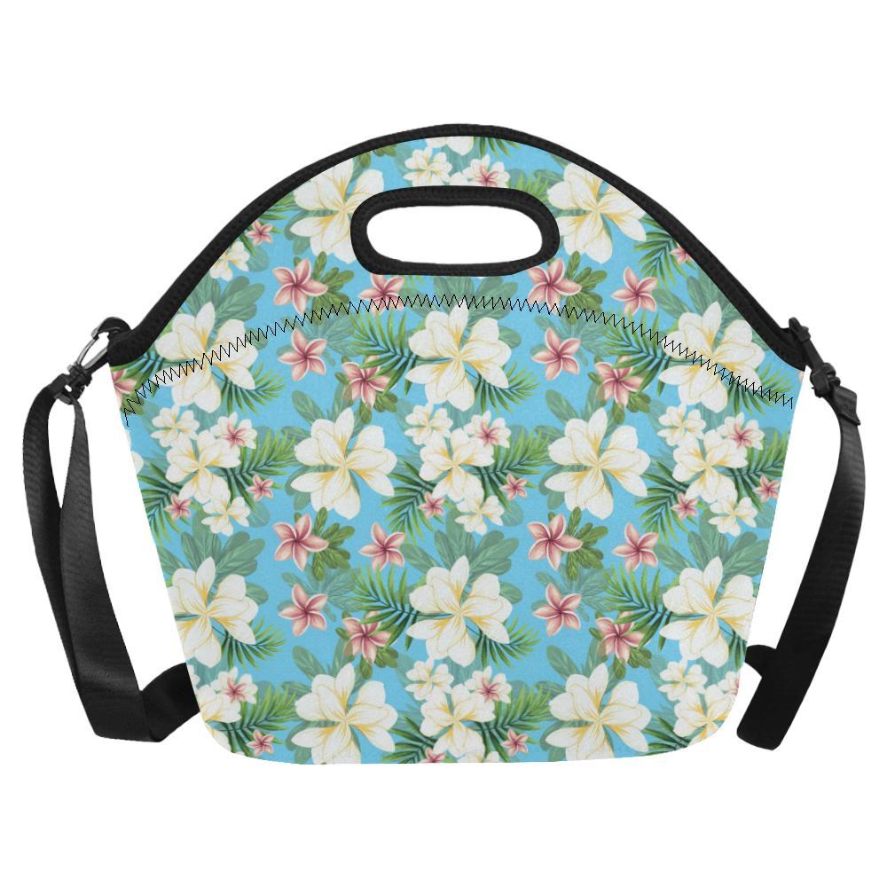 Plumeria Pattern Print Design PM028 Neoprene Lunch Bag-JorJune