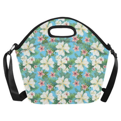 Plumeria Pattern Print Design PM028 Neoprene Lunch Bag-JorJune