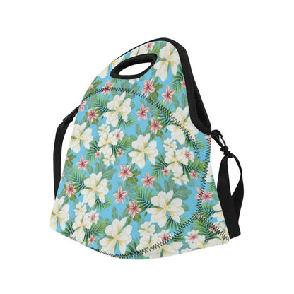 Plumeria Pattern Print Design PM028 Neoprene Lunch Bag-JorJune