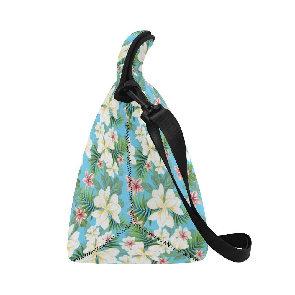 Plumeria Pattern Print Design PM028 Neoprene Lunch Bag-JorJune