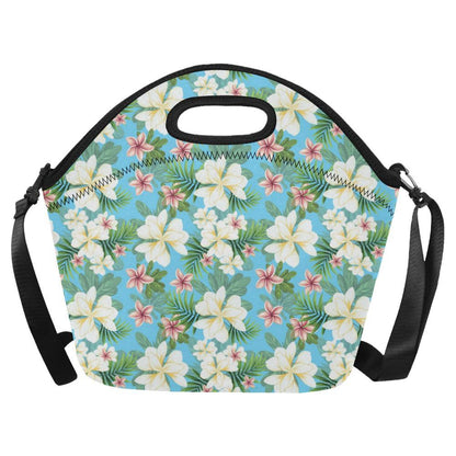 Plumeria Pattern Print Design PM028 Neoprene Lunch Bag-JorJune