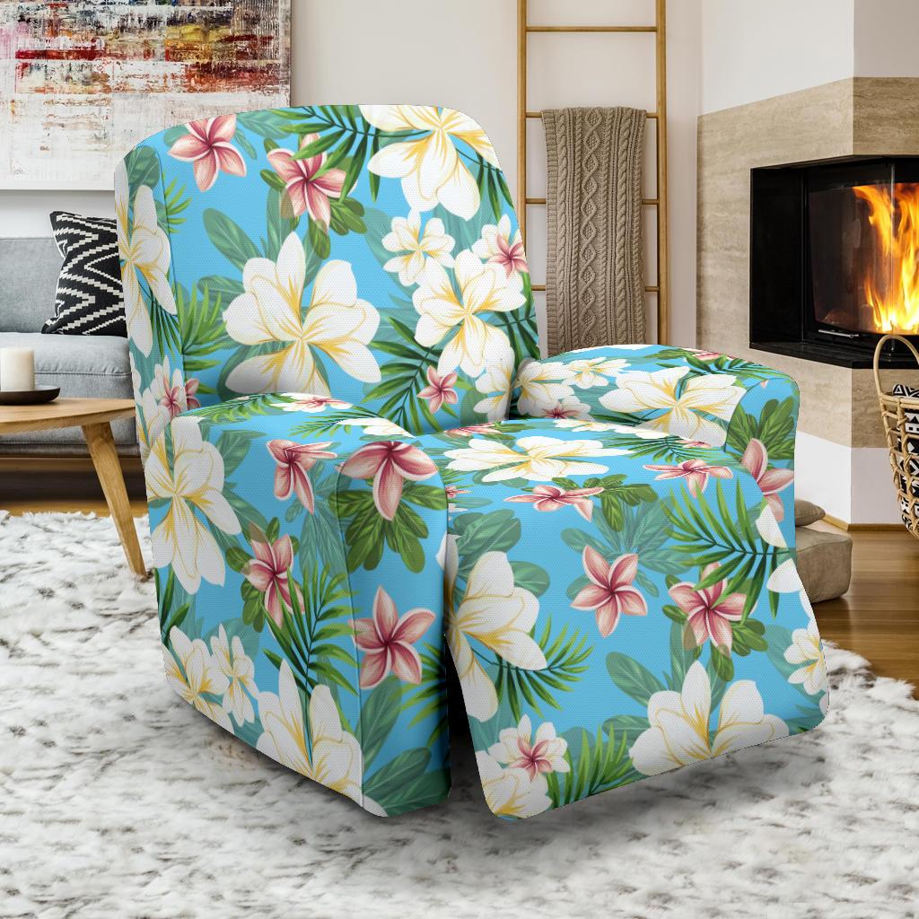 Plumeria Pattern Print Design PM028 Recliner Slipcover-JORJUNE.COM
