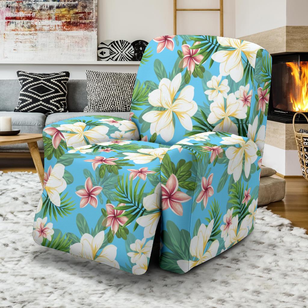 Plumeria Pattern Print Design PM028 Recliner Slipcover-JORJUNE.COM