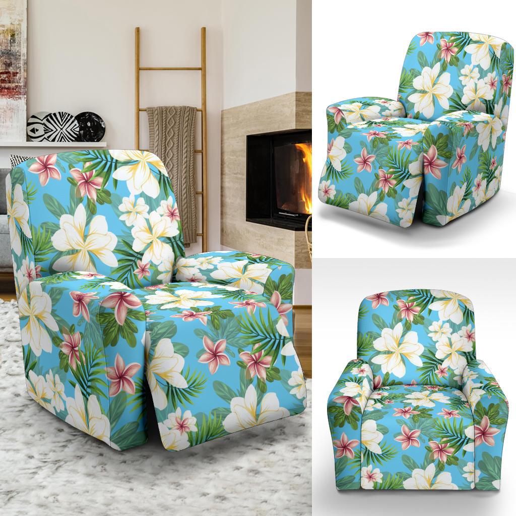 Plumeria Pattern Print Design PM028 Recliner Slipcover-JORJUNE.COM