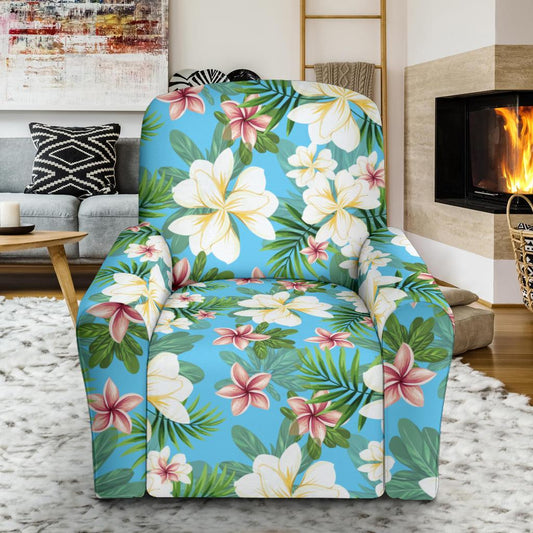 Plumeria Pattern Print Design PM028 Recliner Slipcover-JORJUNE.COM