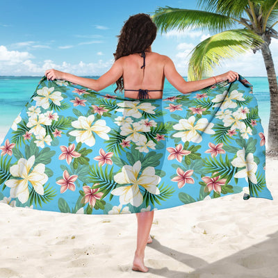 Plumeria Pattern Print Design PM028 Sarong Pareo Wrap-JORJUNE.COM