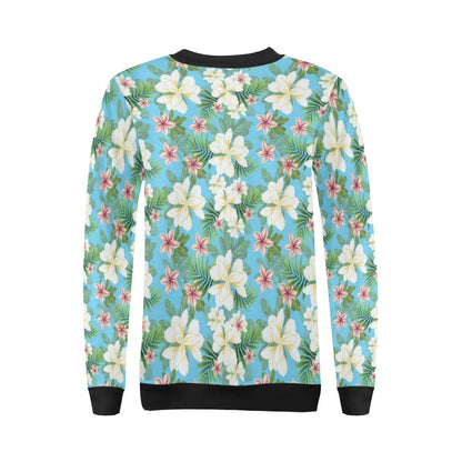 Plumeria Pattern Print Design PM028 Women Long Sleeve Sweatshirt-JorJune