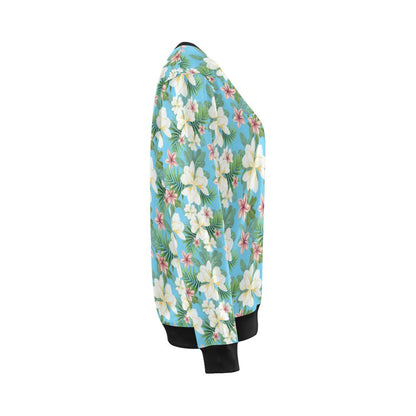 Plumeria Pattern Print Design PM028 Women Long Sleeve Sweatshirt-JorJune