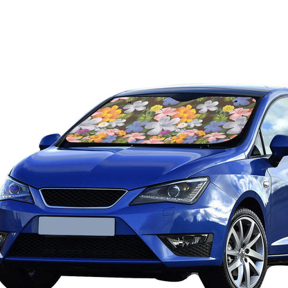 Plumeria Pattern Print Design PM03 Car Sun Shade-JorJune