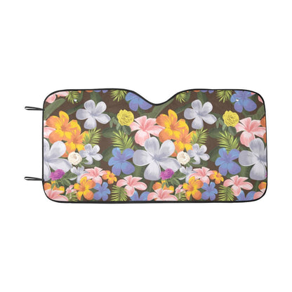 Plumeria Pattern Print Design PM03 Car Sun Shade-JorJune