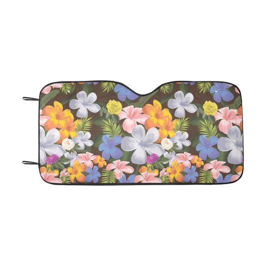 Plumeria Pattern Print Design PM03 Car Sun Shade-JorJune