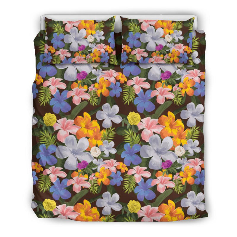 Plumeria Pattern Print Design PM03 Duvet Cover Bedding Set-JORJUNE.COM