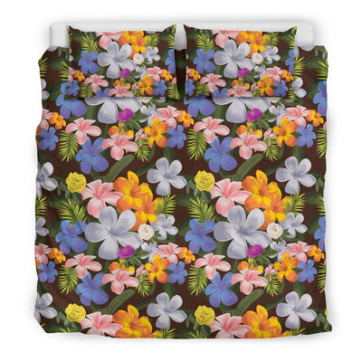 Plumeria Pattern Print Design PM03 Duvet Cover Bedding Set-JORJUNE.COM