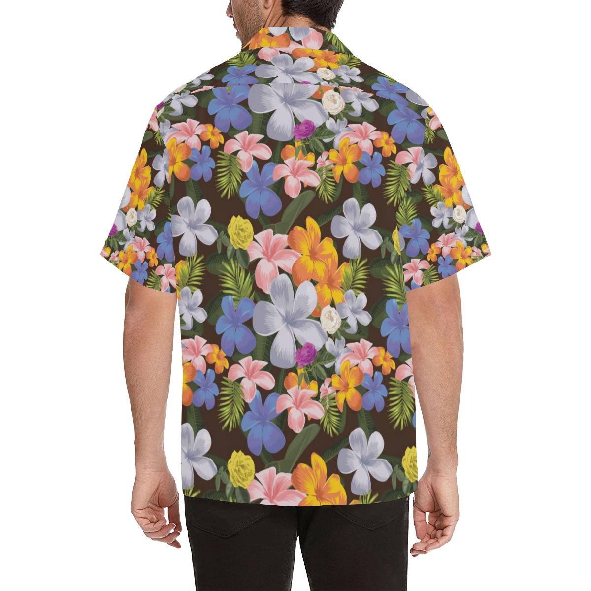 Plumeria Pattern Print Design PM03 Men Hawaiian Shirt-JorJune