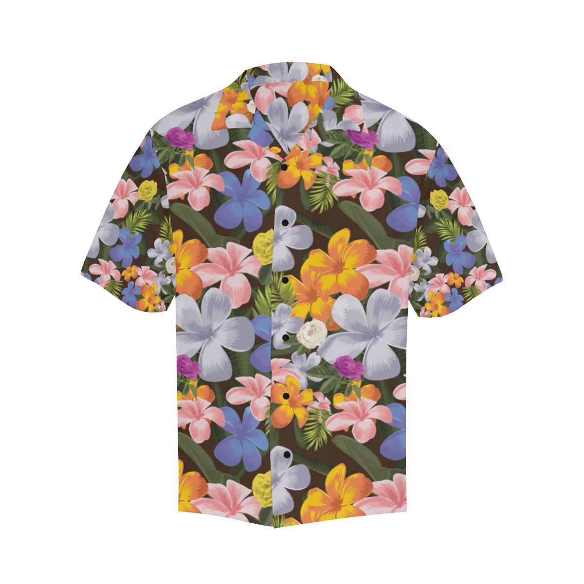 Plumeria Pattern Print Design PM03 Men Hawaiian Shirt-JorJune