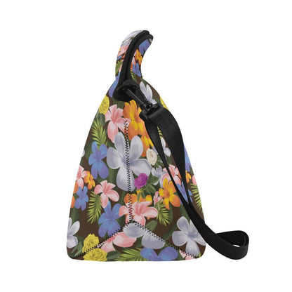 Plumeria Pattern Print Design PM03 Neoprene Lunch Bag-JorJune
