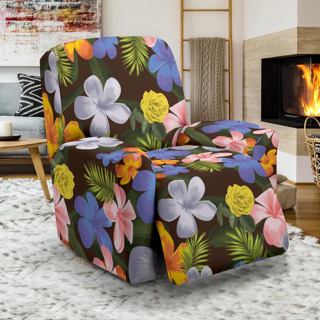 Plumeria Pattern Print Design PM03 Recliner Slipcover-JORJUNE.COM