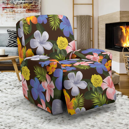 Plumeria Pattern Print Design PM03 Recliner Slipcover-JORJUNE.COM