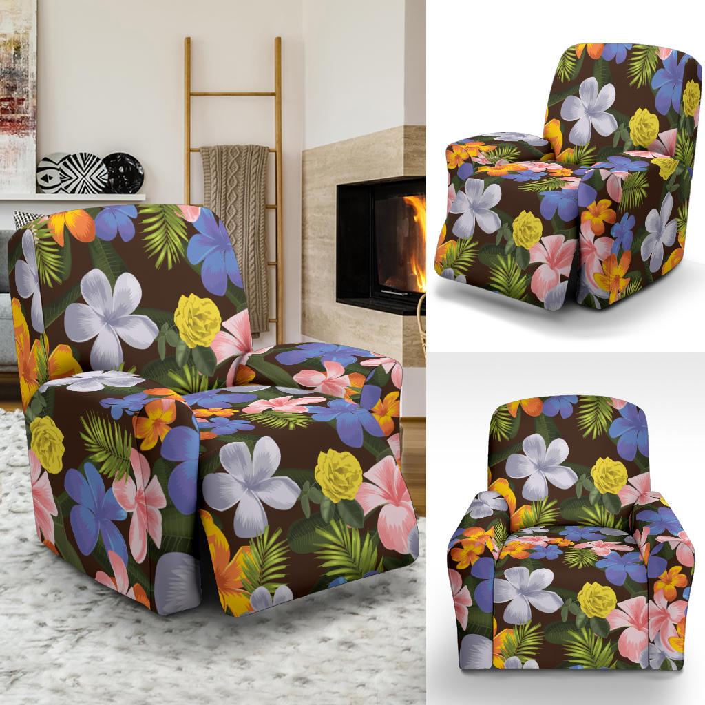 Plumeria Pattern Print Design PM03 Recliner Slipcover-JORJUNE.COM