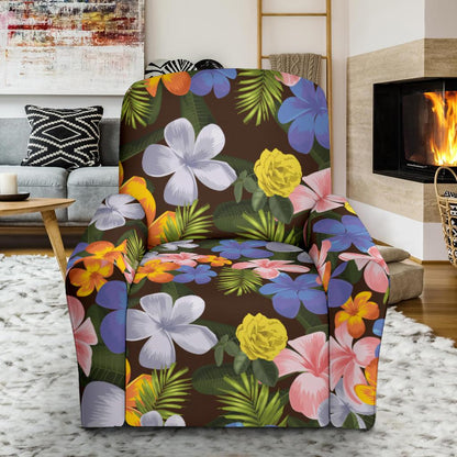 Plumeria Pattern Print Design PM03 Recliner Slipcover-JORJUNE.COM