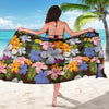 Plumeria Pattern Print Design PM03 Sarong Pareo Wrap-JORJUNE.COM