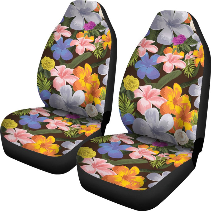 Plumeria Pattern Print Design PM03 Universal Fit Car Seat Covers-JorJune