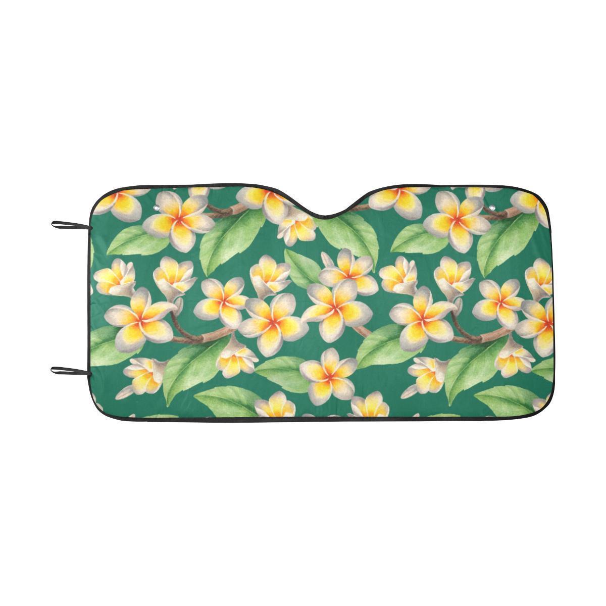 Plumeria Pattern Print Design PM07 Car Sun Shade-JorJune