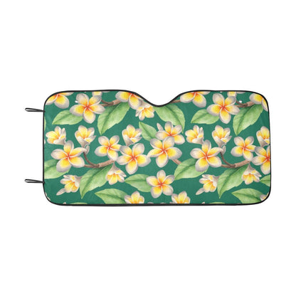 Plumeria Pattern Print Design PM07 Car Sun Shade-JorJune