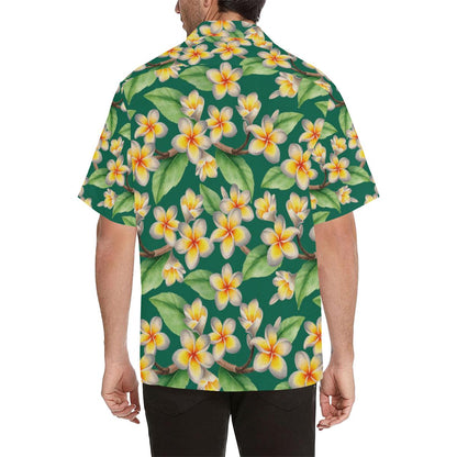 Plumeria Pattern Print Design PM07 Men Hawaiian Shirt-JorJune