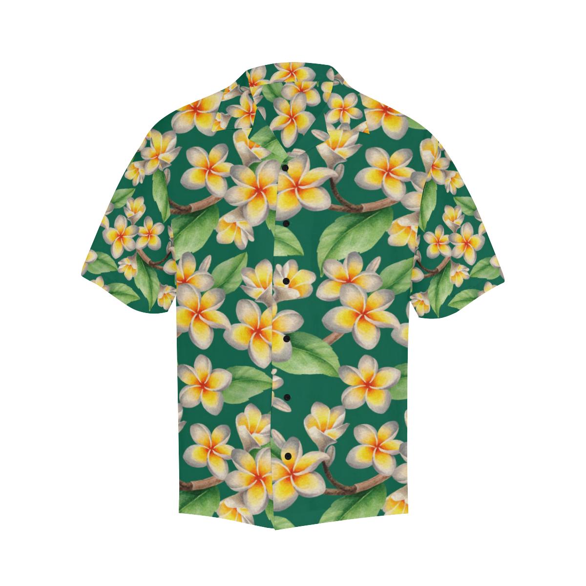 Plumeria Pattern Print Design PM07 Men Hawaiian Shirt-JorJune