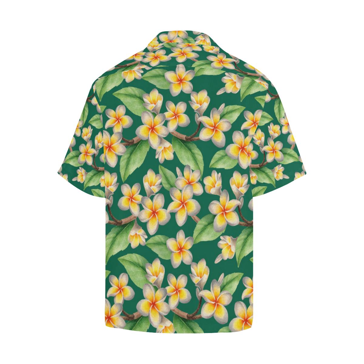Plumeria Pattern Print Design PM07 Men Hawaiian Shirt-JorJune