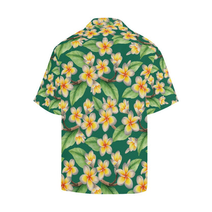 Plumeria Pattern Print Design PM07 Men Hawaiian Shirt-JorJune