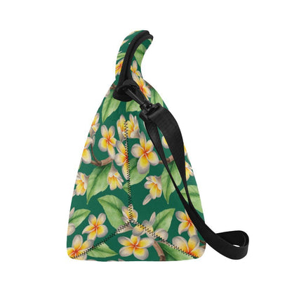 Plumeria Pattern Print Design PM07 Neoprene Lunch Bag-JorJune