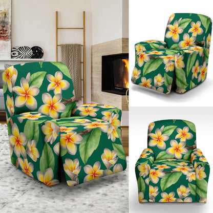 Plumeria Pattern Print Design PM07 Recliner Slipcover-JORJUNE.COM