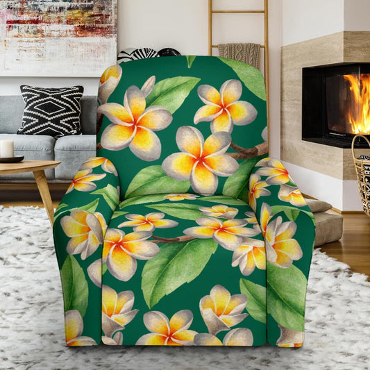 Plumeria Pattern Print Design PM07 Recliner Slipcover-JORJUNE.COM