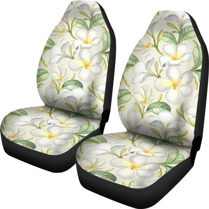 Floral Hawaiian tropical Plumeria Universal Fit Car Seat Covers