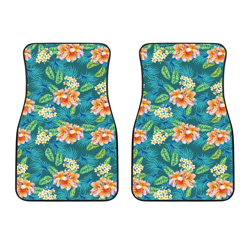 Plumeria Tropical Flower Design Print Car Floor Mats-JORJUNE.COM