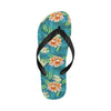 Plumeria Tropical Flower Design Print Flip Flops-JorJune