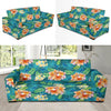 Plumeria Tropical Flower Design Print Sofa Slipcover-JORJUNE.COM